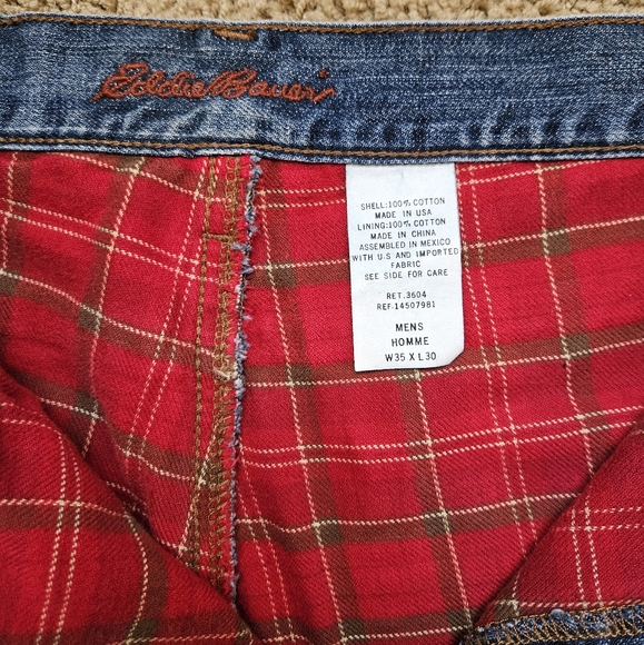 Eddie Bauer Flannel Lined Premium Denim Jeans - Picture 4 of 7